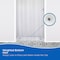 Kenney Mfg Medium Weight PEVA Stall Shower Curtain Liner, 42in W x 72in H, Clear KN61147 - alternate 5